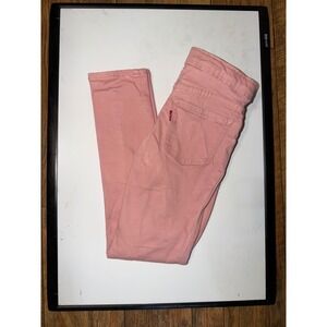 Levis Girls Pink Pull On Jeggings Skinny Stretch Pants Size 7 D680-D5M